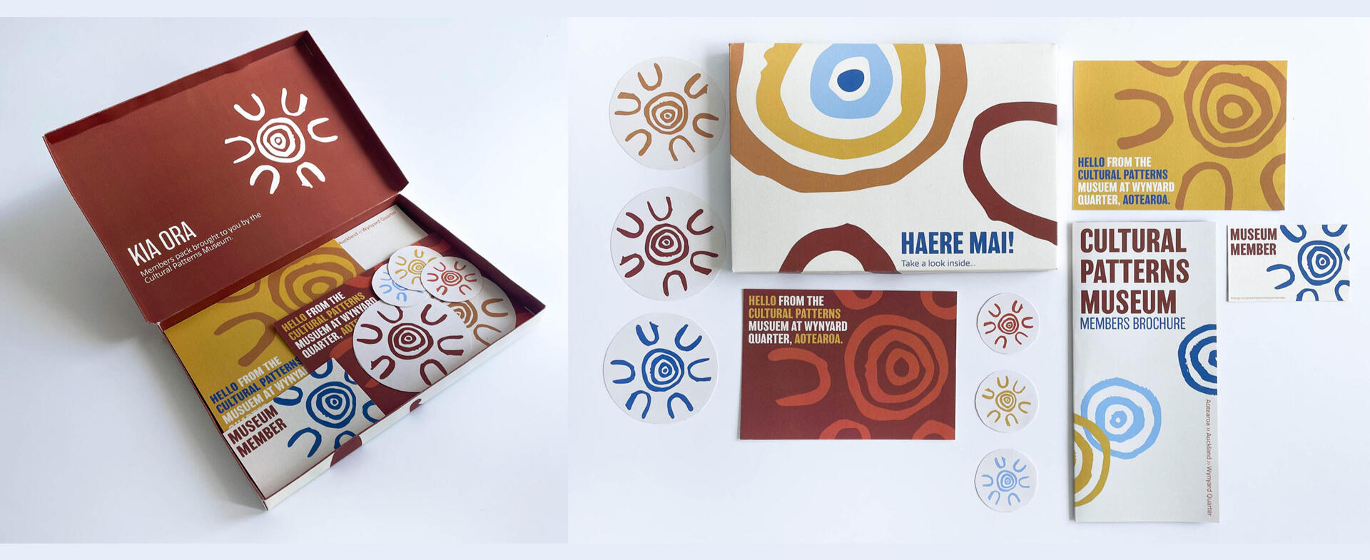 &quot;Cultural Patterns Museum brand box and guidelines.&quot; (2023).